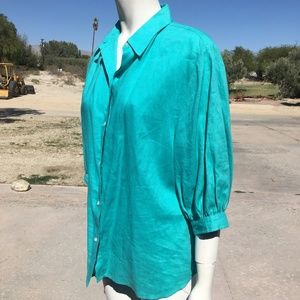 Blouse 3/4 sleeve 100% linen Ralph Lauren